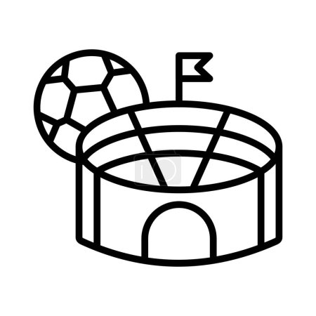 Illustration for Stadium Vector Icon Design - Royalty Free Image