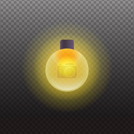 Illustration for Electric lamp. Isolated on a transparent background. Vector illustration. - Royalty Free Image