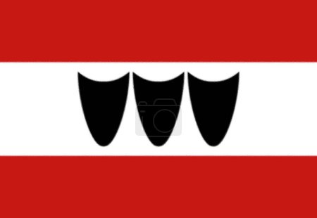 Photo for Beautiful flag of Trebic, Moravia, Czech Republic - Royalty Free Image