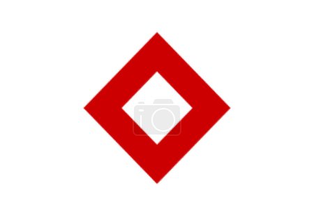 Foto de Bandera de Cristal Rojo (emblema Protocolo III)) - Imagen libre de derechos