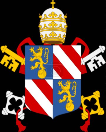 Flagge von Papst Pius IX., geboren als Giovanni Maria Mastai-Ferretti, regierte als Papst vom 16. Juni 1846 bis zu seinem Tod 1878