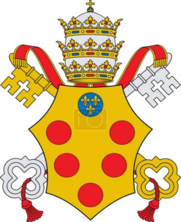 Wappen der Päpstlichen Bulle aus dem Pontifikat von Papst Leo X.