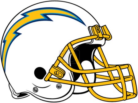 Téléchargez les photos : Logotype of Los Angeles Chargers american football sports team on helmet - en image libre de droit
