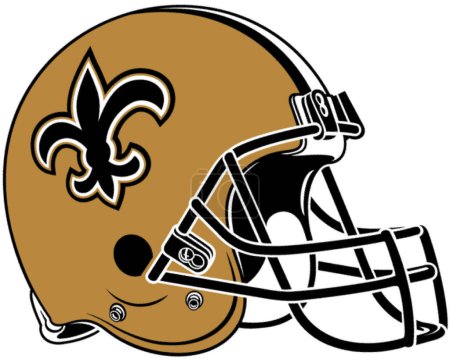 Photo for Logotype of New Orleans Saints american football sports team on helmet - Royalty Free Image