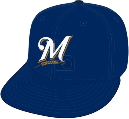 Téléchargez les photos : Logotype of Milwaukee Brewers baseball sports team on cap - en image libre de droit