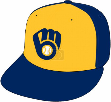 Téléchargez les photos : Logotype of Milwaukee Brewers baseball sports team on cap - en image libre de droit