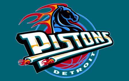 Téléchargez les photos : Logotype of Detroit Pistons basketball sports team - en image libre de droit