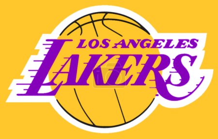 Téléchargez les photos : Logotype of Los Angeles Lakers basketball sports team - en image libre de droit