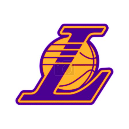 Foto de Logotype of Los Angeles Lakers basketball sports team - Imagen libre de derechos