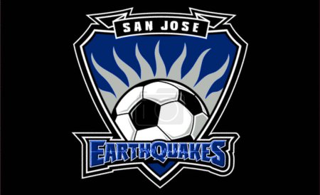 Téléchargez les photos : Logotype of San Jose Earthquakes football or soccer club from MLS league - en image libre de droit
