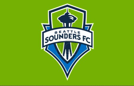Photo for Logotype of Seattle Sounders football or soccer club from MLS league - Royalty Free Image