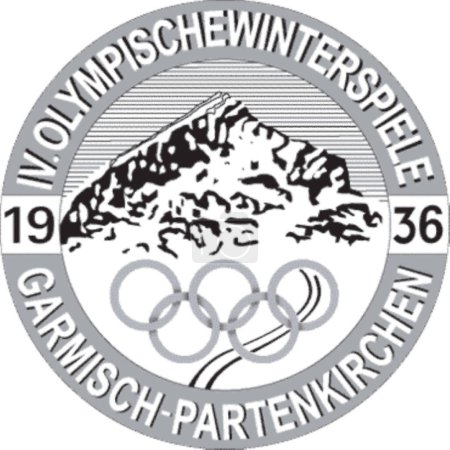 Téléchargez les photos : Logotype of IV Olympic Winter Games in Garmisch-Partenkirchen, Germany - en image libre de droit