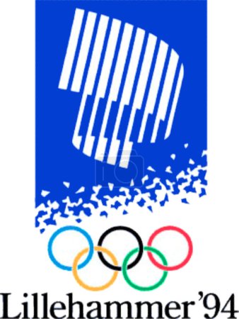Foto de Logotipo de XVII Juegos Olímpicos de Invierno en Lillehammer, Noruega - Imagen libre de derechos