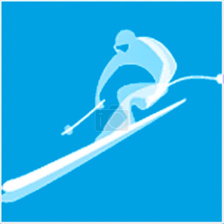 Photo for Logotype of Alpine Skiing sport on winter Olympic games - Royalty Free Image