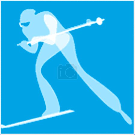 Téléchargez les photos : Logotype de sport de ski de fond sur les Jeux olympiques d'hiver - en image libre de droit