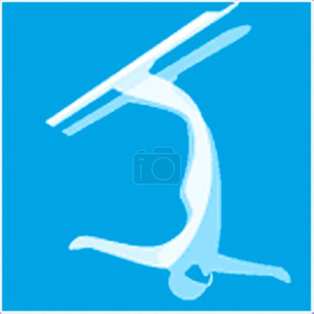 Foto de Logotipo de salto de esquí o deporte de esquí freestyle en los Juegos Olímpicos de invierno - Imagen libre de derechos