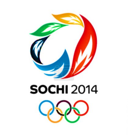 Foto de Logotipo de los XXII Juegos Olímpicos de Invierno en Sochi, Rusia - Imagen libre de derechos