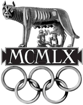 Téléchargez les photos : Logotype des XVIIe Jeux Olympiques d'été à Rome, Italie - en image libre de droit