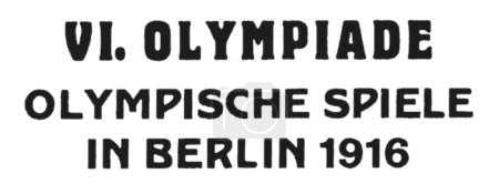 Foto de Logotype of VI Olympic Summer Games in Berlin, German Empire, cancelled during World War I - Imagen libre de derechos