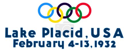Téléchargez les photos : Logotype of III Olympic Winter Games in Lake Placid, United States - en image libre de droit