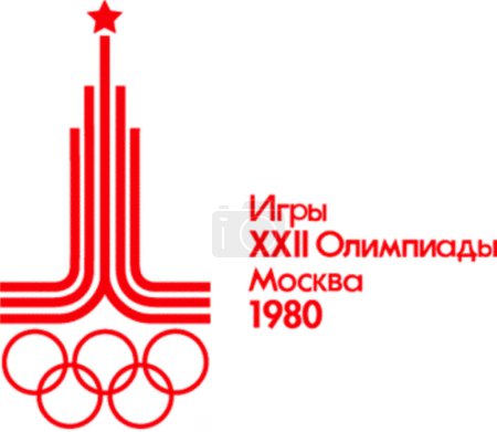Téléchargez les photos : Logotype des XXIIes Jeux Olympiques d'été à Moscou, Union Soviétique - en image libre de droit