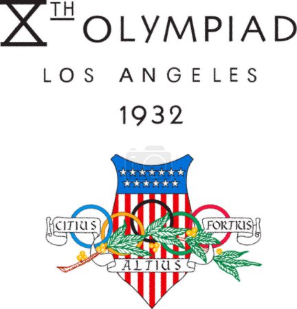 Téléchargez les photos : Logotype of X Olympic Summer Games in Los Angeles, United States - en image libre de droit