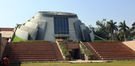 Foto de DELHI INDIA - 02 11 23: Un museo dedicado exclusivamente a los primeros ministros del país indio. Pradhanmantri Sangrahalaya es un museo construido como tributo a cada Primer Ministro de la India desde la Independencia - Imagen libre de derechos