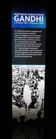 Foto de Placard del líder indio Mohandas Gandhi - Imagen libre de derechos