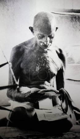 Foto de Retrato de Mohandas Gandhi (1869-1948)) - Imagen libre de derechos