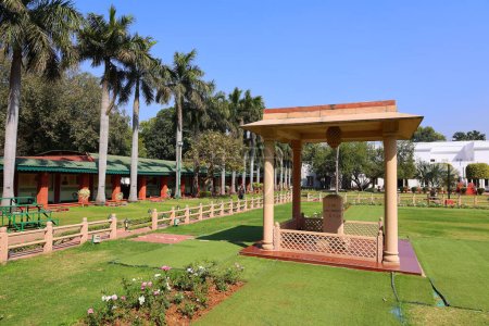 Photo for DELHI INDIA - 02 11 2023: Place of Assassination of Mahatma Gandhi was assassinated on 30 January 1948 at age 78 in the compound of Birla House (now Gandhi Smriti), a large mansion in central New Delhi. - Royalty Free Image