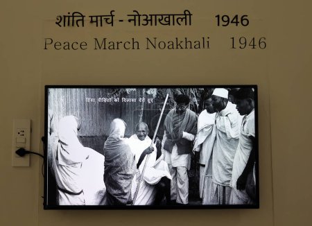 Photo for DELHI INDIA - 02 12 23: Mahatma Gandhi was an Indian lawyer, anti-colonial nationalist and political ethicist who employed nonviolent resistance to lead the successful campaign for India's independence - Royalty Free Image