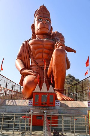 Photo for RURAL INDIA - 02 12 2023: Hanuman is a Hindu god and a divine vanara companion of the god Rama. Hanuman is one of the central characters of the Hindu epic Ramayana. - Royalty Free Image