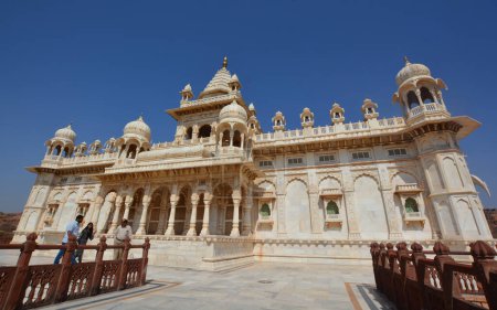 Photo for JODHPUR INDIA - 02 13 2023: Jaswant Thada is a cenotaph located in Jodhpur. It was built by Maharaja Sardar Singh of Jodhpur State in 1899 in memory of his father, Maharaja Jaswant Singh II - Royalty Free Image