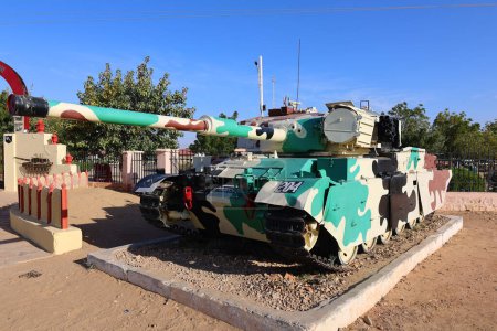 Photo for JAISALMER RAJASTHAN INDIA - 02 14 2023: The T-54 and T-55 tanks are a series of Soviet main battle tanks introduced in the years following the Second World War. - Royalty Free Image