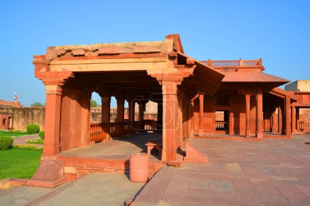 Photo for FATEHPUR SIKRI INDIA - 03 01 2023: Fatehpur Sikri is a town in the Agra District of Uttar Pradesh, India. Fatehpur Sikri itself was founded as the capital of Mughal Empire in 1571 by Emperor Akbar - Royalty Free Image