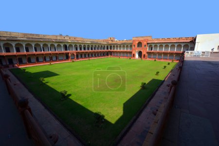 Photo for AGRA UTTAR PRADESH INDIA - 03 01 2023: Agra Fort is a historical fort in the city of Agra and also known as Agra's Black Fort. Built by the Mughal emperor Akbar in 1565 and completed in 1573 - Royalty Free Image
