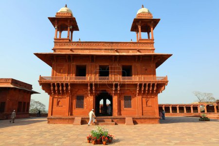 Téléchargez les photos : FATEHPUR SIKRI INDE - 03 01 2023 : Fatehpur Sikri est une ville de l'Uttar Pradesh, en Inde. Fatehpur Sikri elle-même a été fondée comme capitale de l'Empire moghol en 1571 par l'empereur Akbar - en image libre de droit