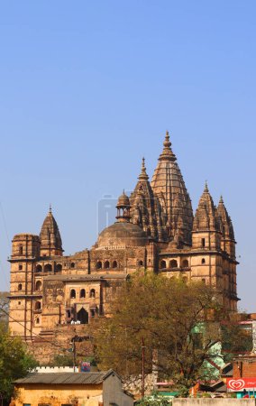 Photo for ORCCHA MADHYA PRADESH INDIA - 03 03 2023: Chaturbhuj Temple, dedicated to Vishnu. The name Chaturbhuj is a combination of 'chatur' meaning "four" and 'bhuj' meaning "arms" - Royalty Free Image
