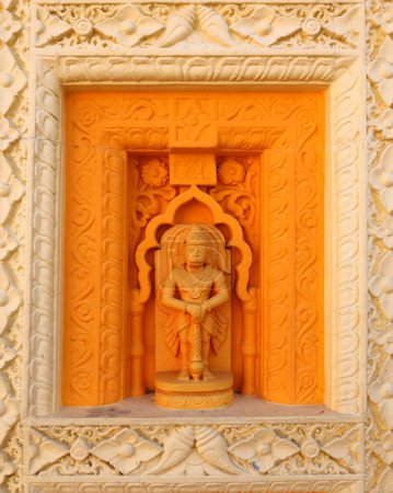 Photo for ORCCHA MADHYA PRADESH INDIA - 03 03 2023: Hanuman god in Ram Raja Temple. It is a sacred Hindu pilgrimage and receives devotees in large numbers regularly and is also commonly known as Orchha Temple - Royalty Free Image