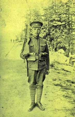 Photo for GREAT BRITAIN - CIRCA 1916: Vintage canadian soldier picture during the WW1. More than 650,000 Canadians and Newfoundlanders served in this war, then called The Great War - Royalty Free Image