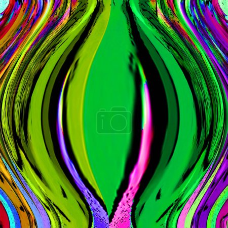 Photo for Distortion Pop art retro sign illustration background icon with vivid color spots - Royalty Free Image