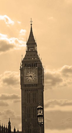 Photo for LONDON UNITED KINGDOM - 06 19 2023: Big Ben is the nickname for the Great Bell of the clockof Palace of Westminster in London The tower is officially known as Elizabeth Tower - Royalty Free Image