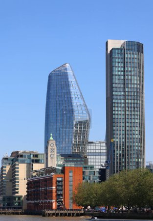 Photo for LONDON UNITED KINGDOM - 06 19 2023: One Blackfriars is a mixed-use development at No. 1 Blackfriars Road in Bankside, London. It is informally known as The Vase or The Boomerang due to its shape. - Royalty Free Image