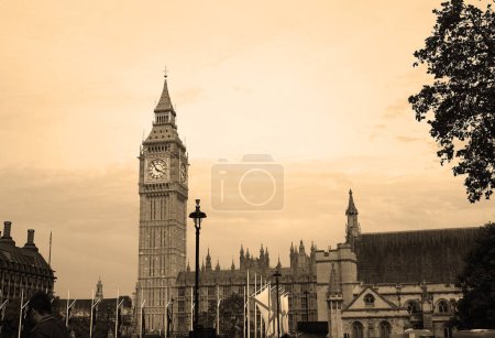 Photo for LONDON UNITED KINGDOM - 06 19 2023: Big Ben is the nickname for the Great Bell of the clockof Palace of Westminster in London The tower is officially known as Elizabeth Tower - Royalty Free Image