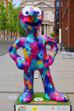 Photo for LONDON, UNITED KINGDOM 06 17 2023: An Army Of Morph Sculptures Is Now Dotted Around London In A New Art Trail - Royalty Free Image