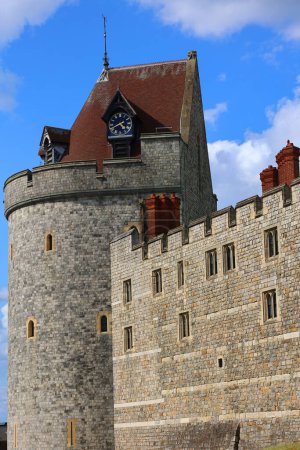 Photo for WINDSOR, UNITED KINGDOM 06 19 2023: Windsor Castle is a royal residence at Windsor in the English county of Berkshire. It is strongly associated with the English and succeeding British royal family - Royalty Free Image