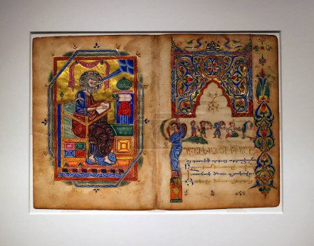 Photo for DUBLIN REPUBLIC OF IRELAND 05 29 2023: Mathews Gospel was written for the Judaeo Christian community and contains some of the most important passages for Christianity. Chester Beatty Library - Royalty Free Image