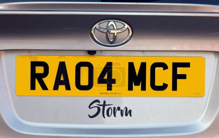 Photo for BELFAST NORTHERN IRELAND UNITED KINGDOM 06 03 2023: Vehicle registration plates in Northern Ireland use a modified version of the British national registration plate system - Royalty Free Image