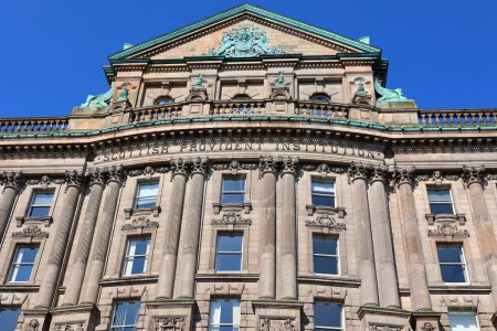 Photo for BELFAST NORTHERN IRELAND UNITED KINGDOM 06 03 2023: Part of the Scottish Provident Institution building - Royalty Free Image