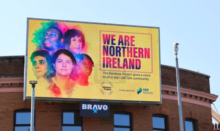 Foto de Banner publicitario con letras Somos Irlanda del Norte - Imagen libre de derechos